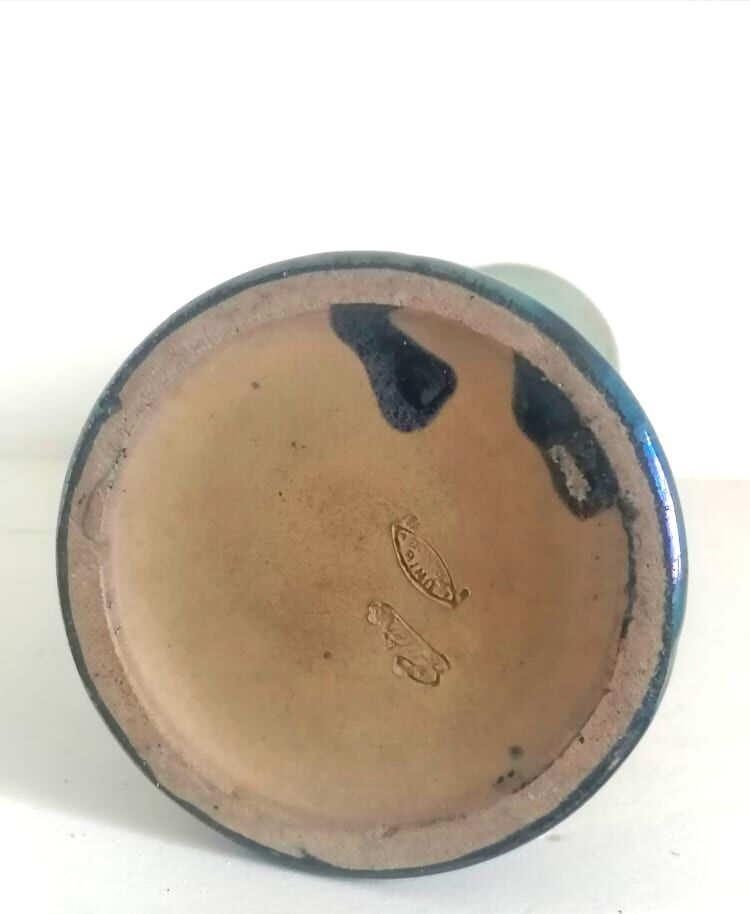 Vase by Cytère, flamed sandstone from Rambervillers around 1930