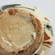 Round vase / signature fm / 1970s / mid-century / modernist / french ceramics