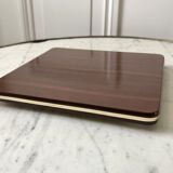 Formica flat bottom and golden border 70s