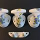 set de 4 patères en porcelaine Manufacture de Couleuvre