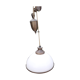 White opaline chandelier. Back and forth.
