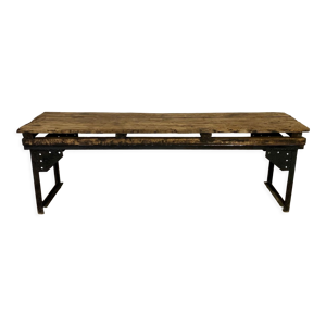Console industrielle bois et métal