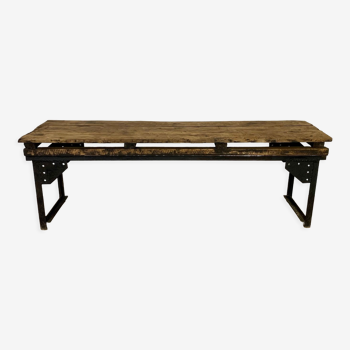 Industrial console wood and metal