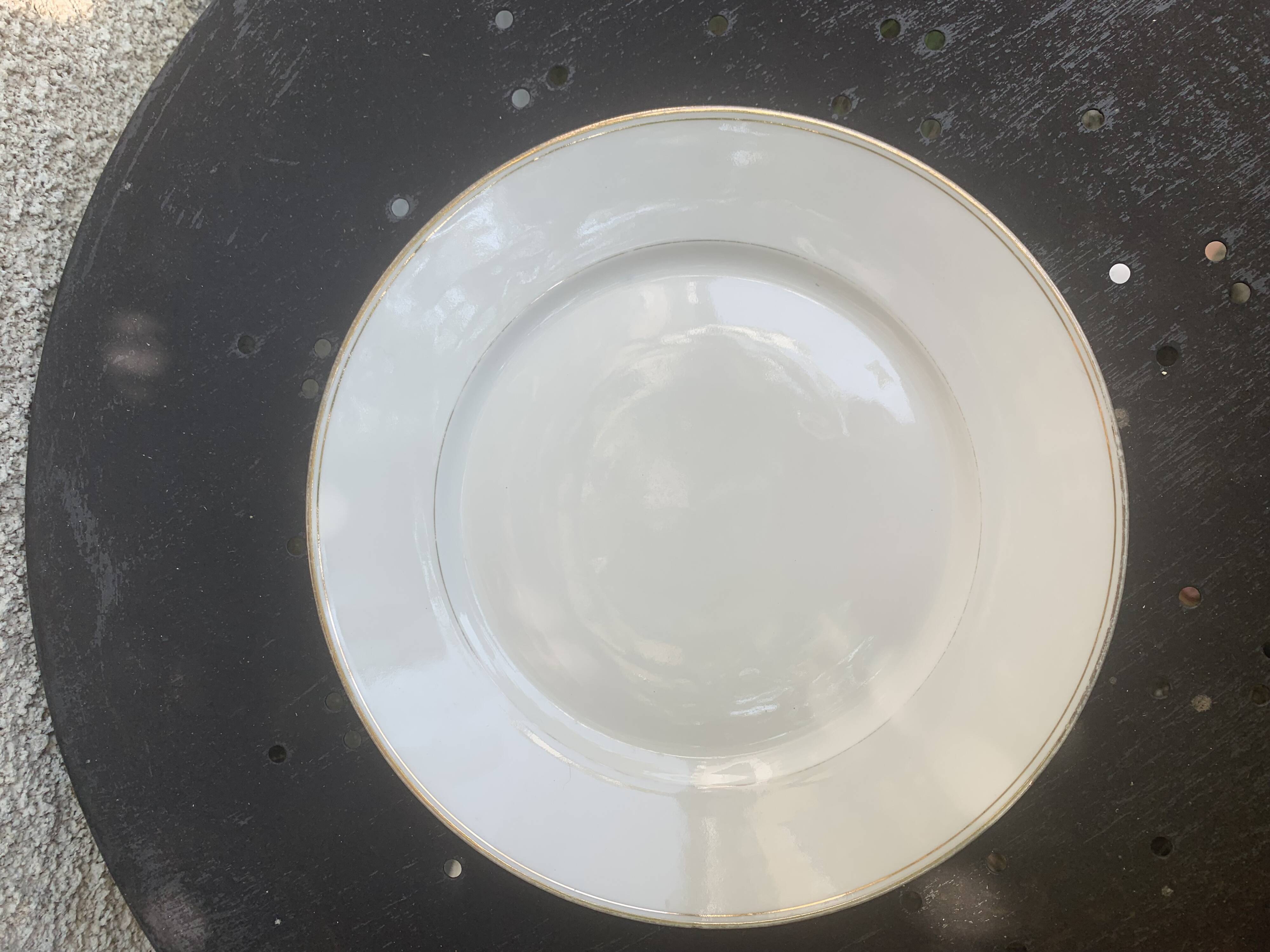 5 Limoges porcelain dinner plates stamped Limoges France