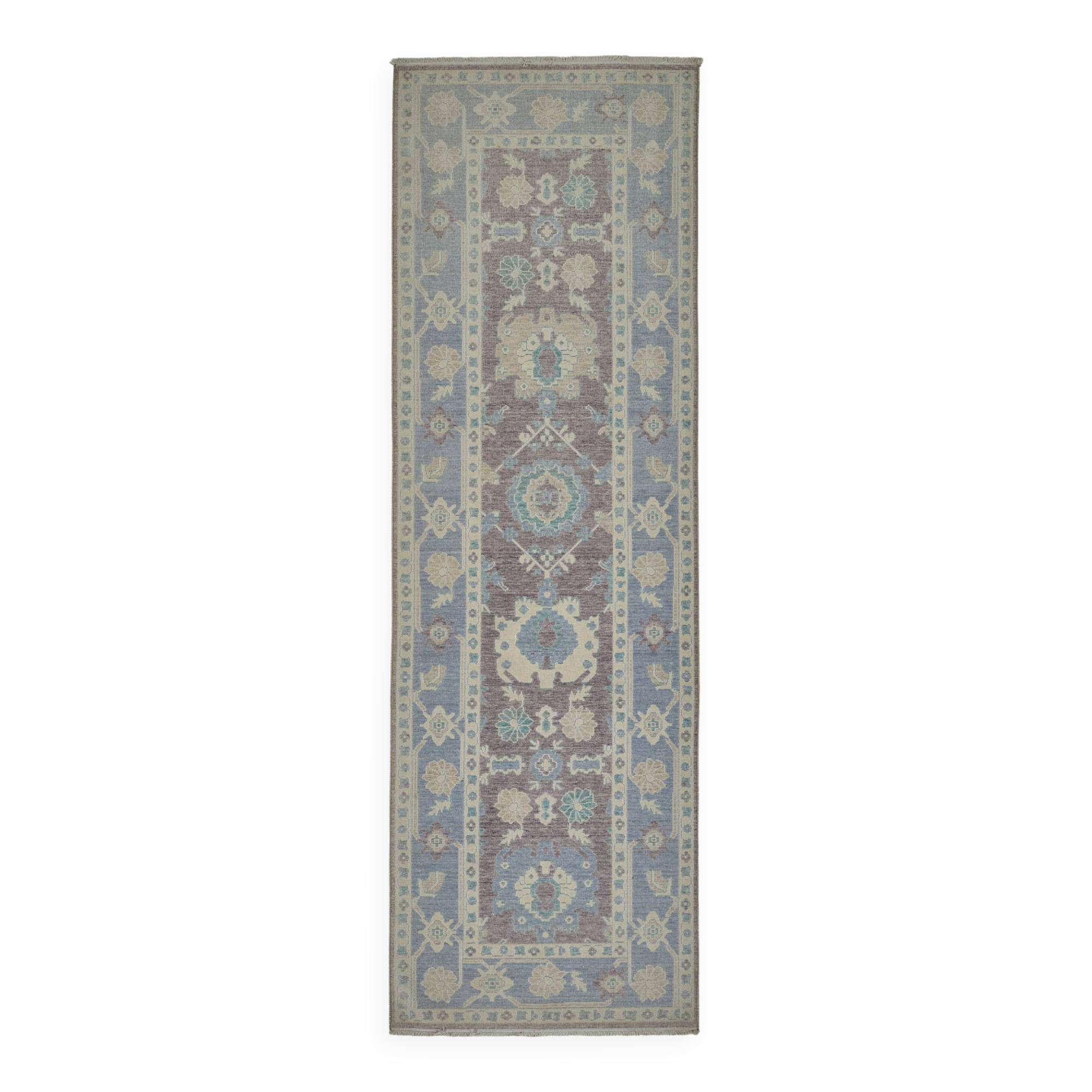 Tapis Oushak fait main en Turquie 101 cm x 325 cm