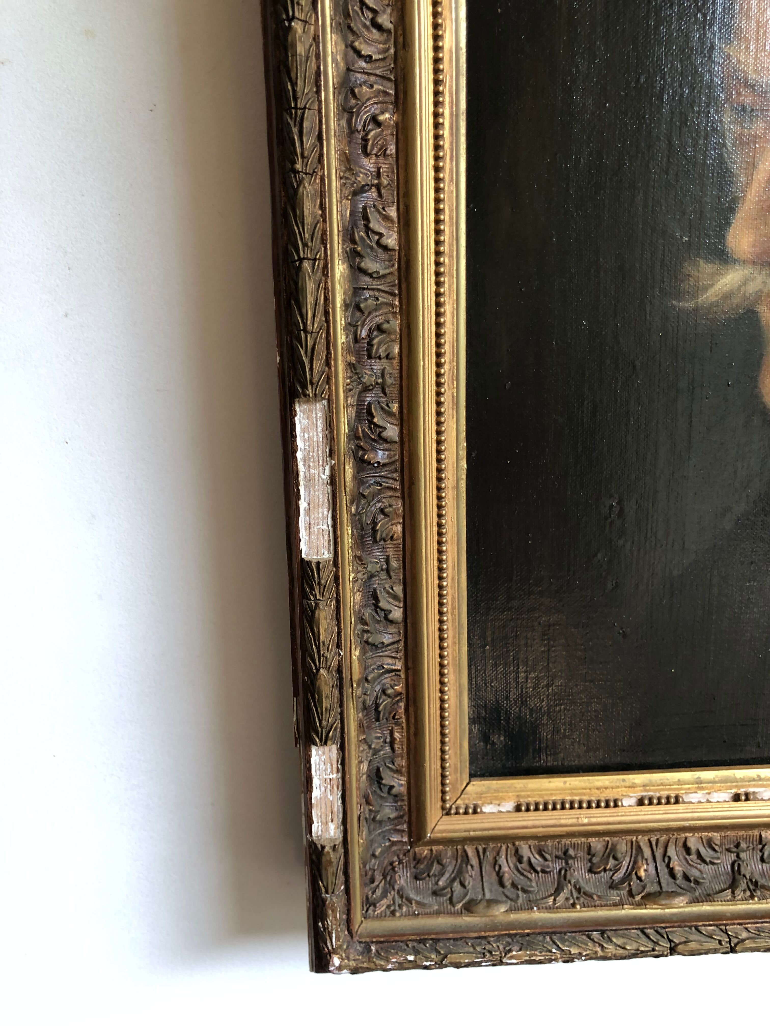 Portrait of a man with a mustache oil on canvas