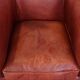 English Chesterfield club chair in light red cowhide leather