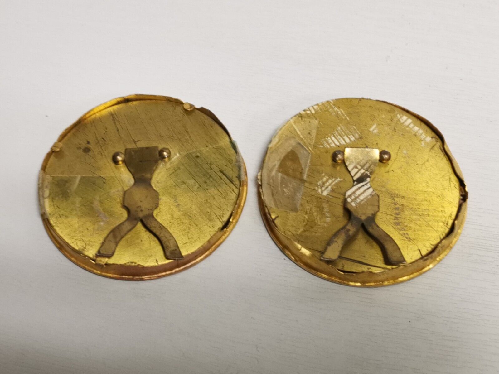 Pair of old Frames Photos / miniature portraits. Cloisonné enamels