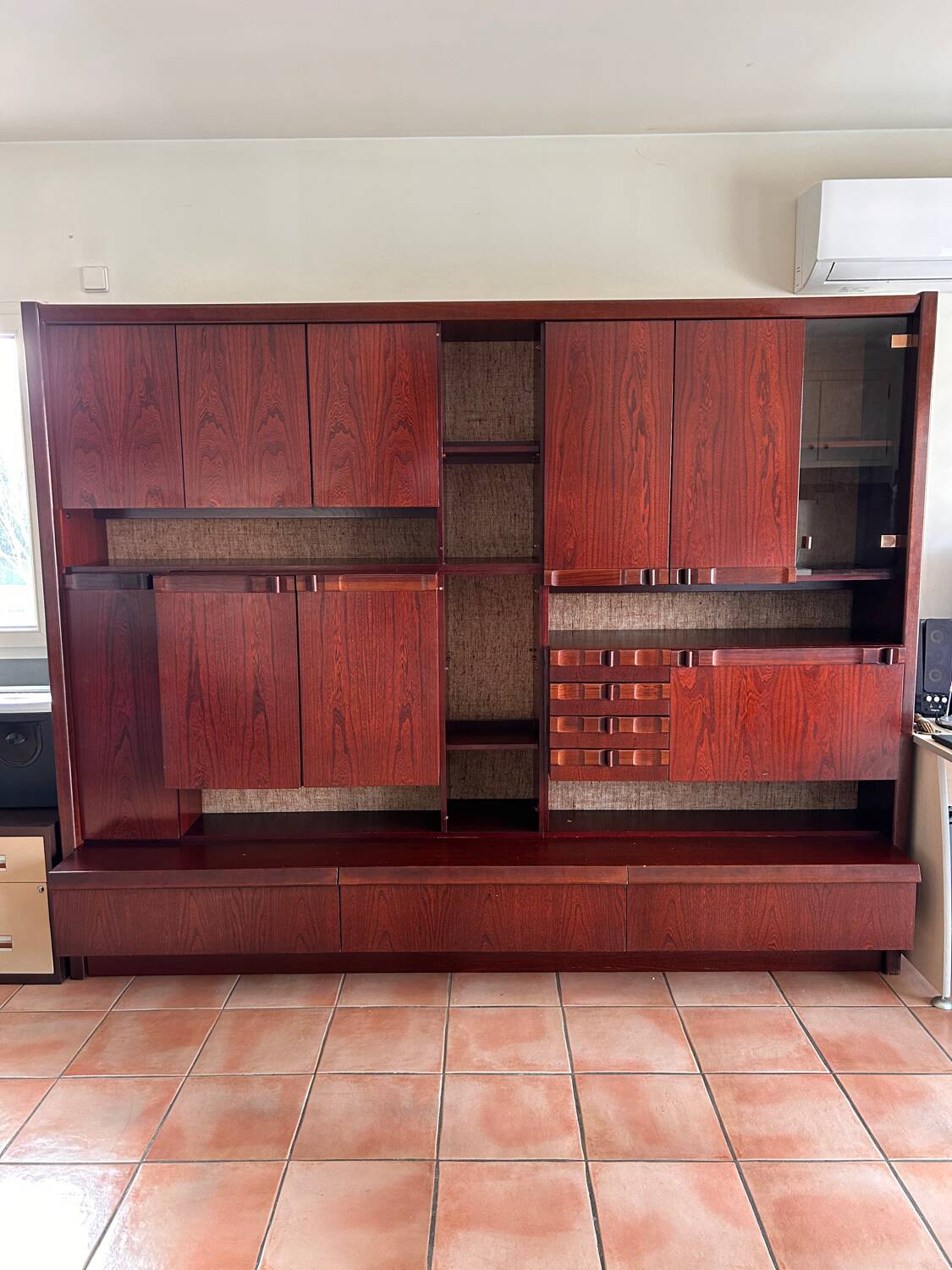 Living room, rosewood buffet