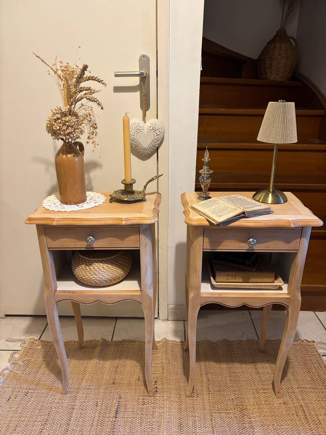 Wooden bedside table