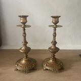 Old pair of candlesticks