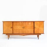 Vintage sideboard / Mid Century. Wood with marquetry finishes. France, 1960s.