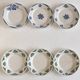 Set of 6 vintage earthenware plates - 1940s-1950s
