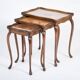 Vintage Nesting Tables with Rattan and Glass Top by Jason Møbler, 1960s, Set of 3