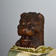 Neo-Renaissance walnut armchair with lion heads, circa 1880