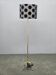 Hollywood regency brass floor lamp with romo shade, italy 1950s