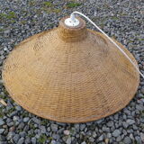 Rattan pendant light with socket
