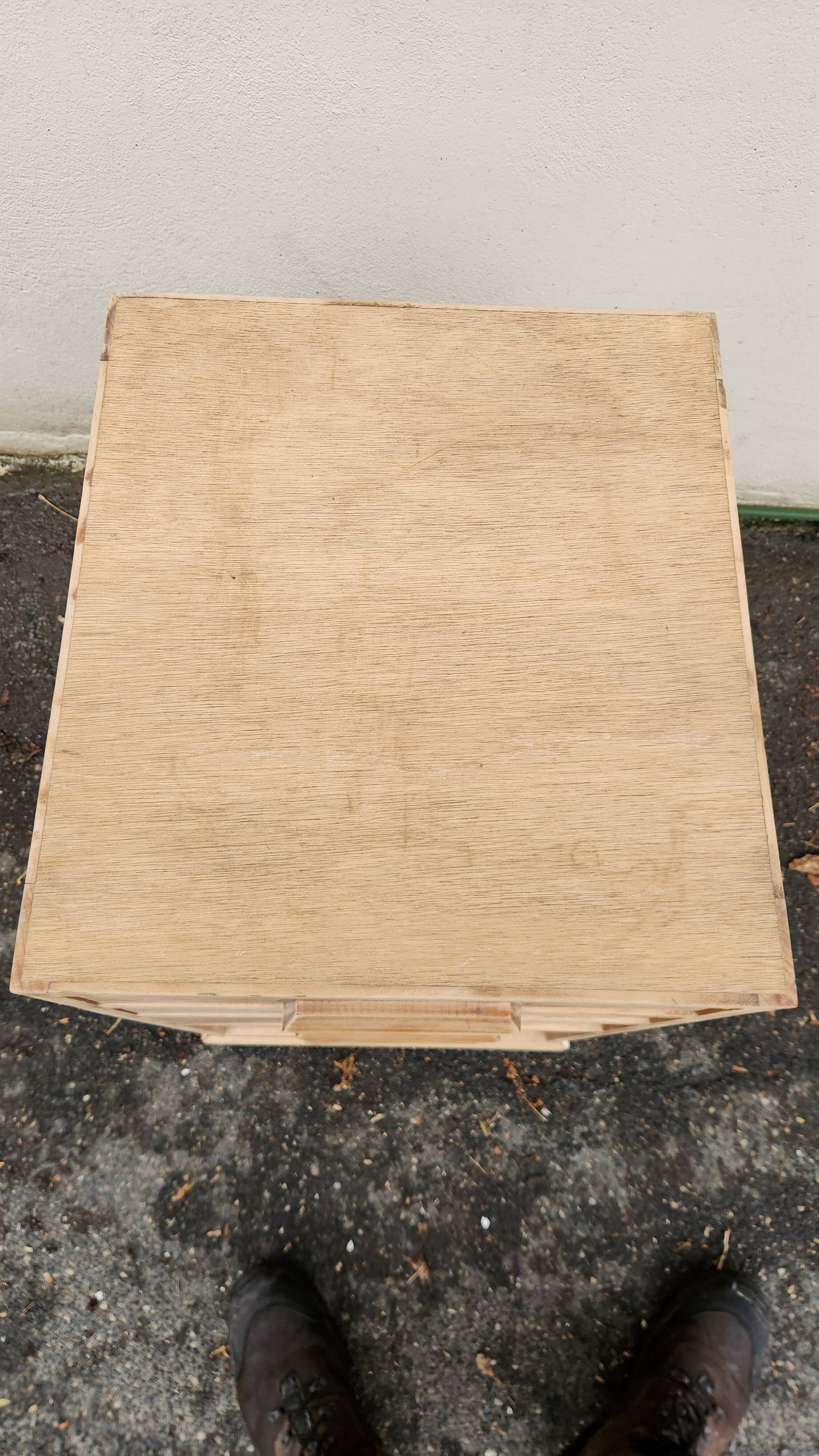 beautiful sanded beech cabinet with 4 drawers from the 1940s/50s