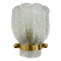 Vintage Hillebrand wall lamp ice glass with brass, 1970s Germany