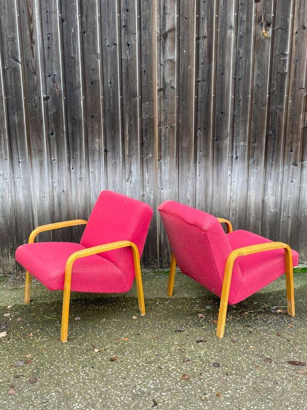 Fauteuils de Joseph-André Motte, modèle 740, édition Steiner, vers 1958.