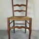 Rush seat chair in Country style / Provincial Louis XV