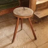 Handmade solid wood tripod stool