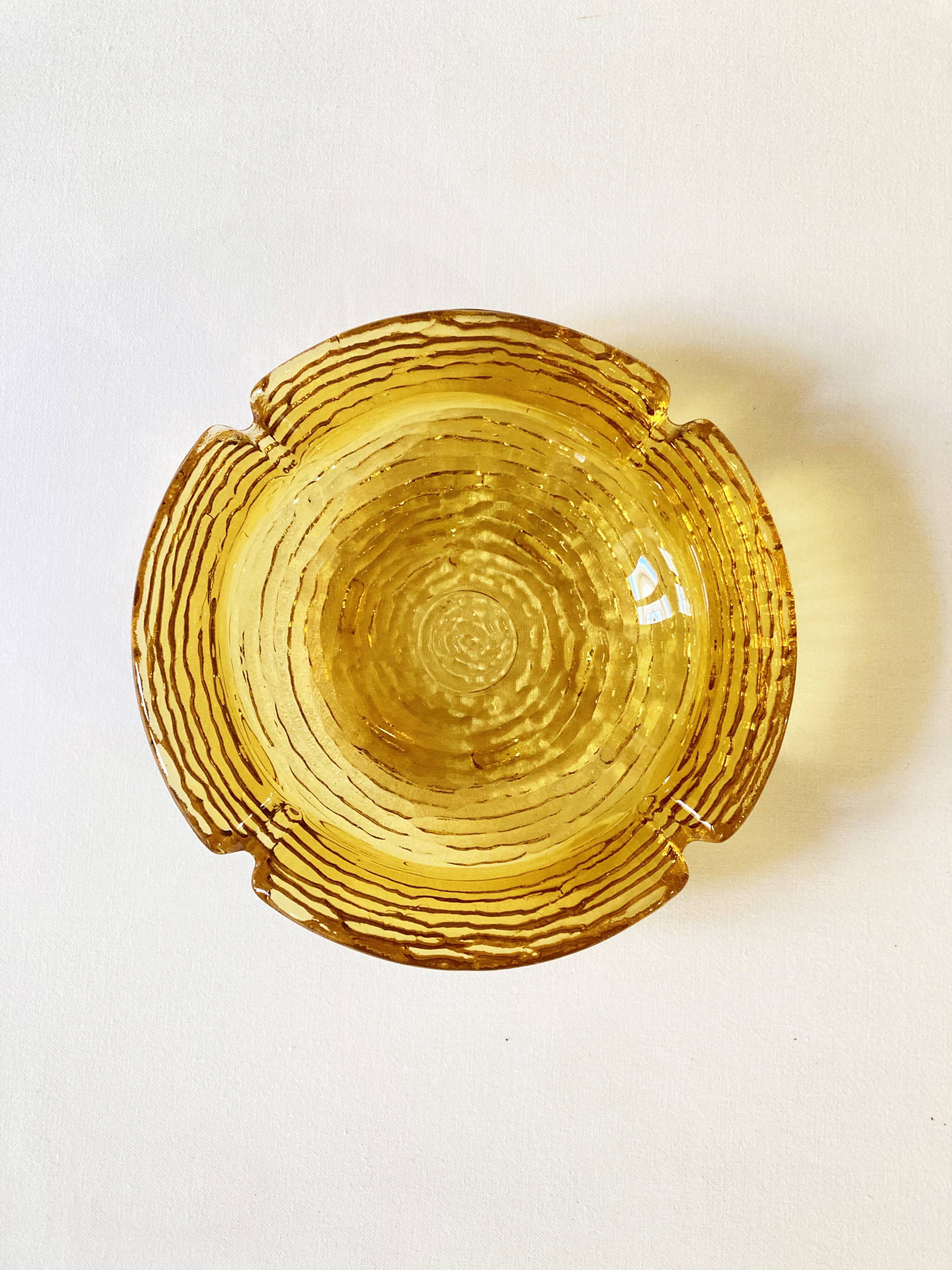 Lido Soreno Amber Glass Ashtray for Anchor Hoking
