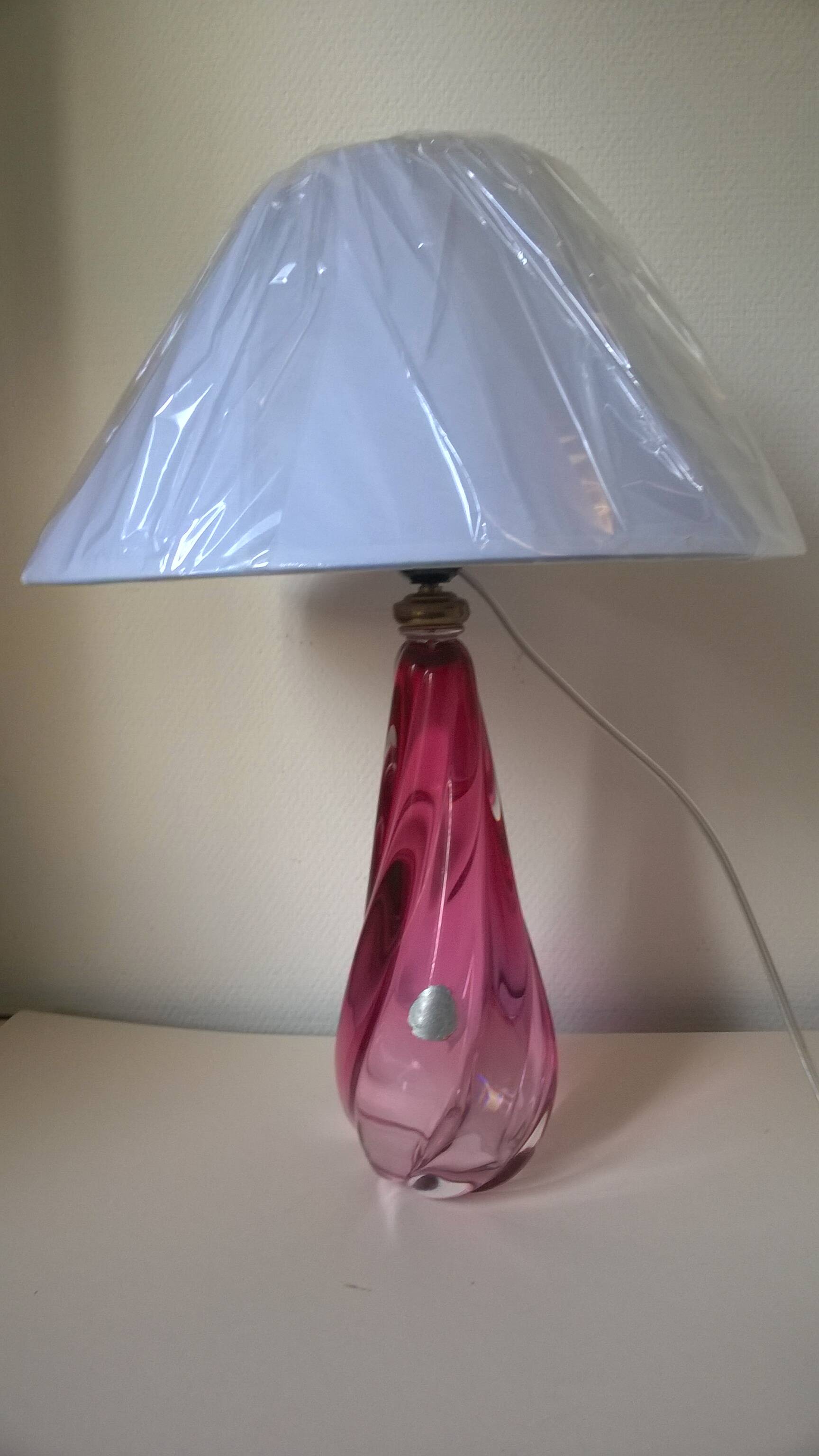 Crystal lamp Val Saint Lambert (Belgium, c. 1980)