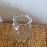 Small molded glass bulb vase