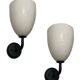Black and white  Opaline Glass Sconces Set of 2