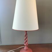Paire de lampes vintage en bois torsadé
