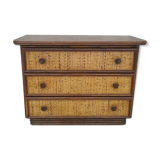 Maugrion vintage rattan dresser
