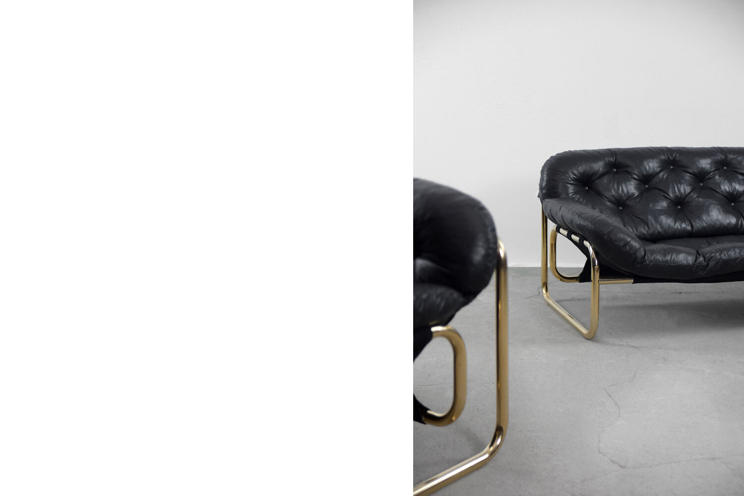 Canapé scandinave en cuir par John-Bertil Häggström pour Swed-Form, 1970