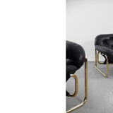 Scandinavian leather sofa by John-Bertil Häggström for Swed-Form, 1970s