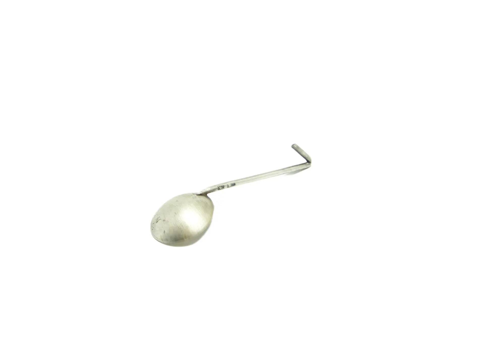 Salt spoon, modernism, silver, Poland, 1970s.