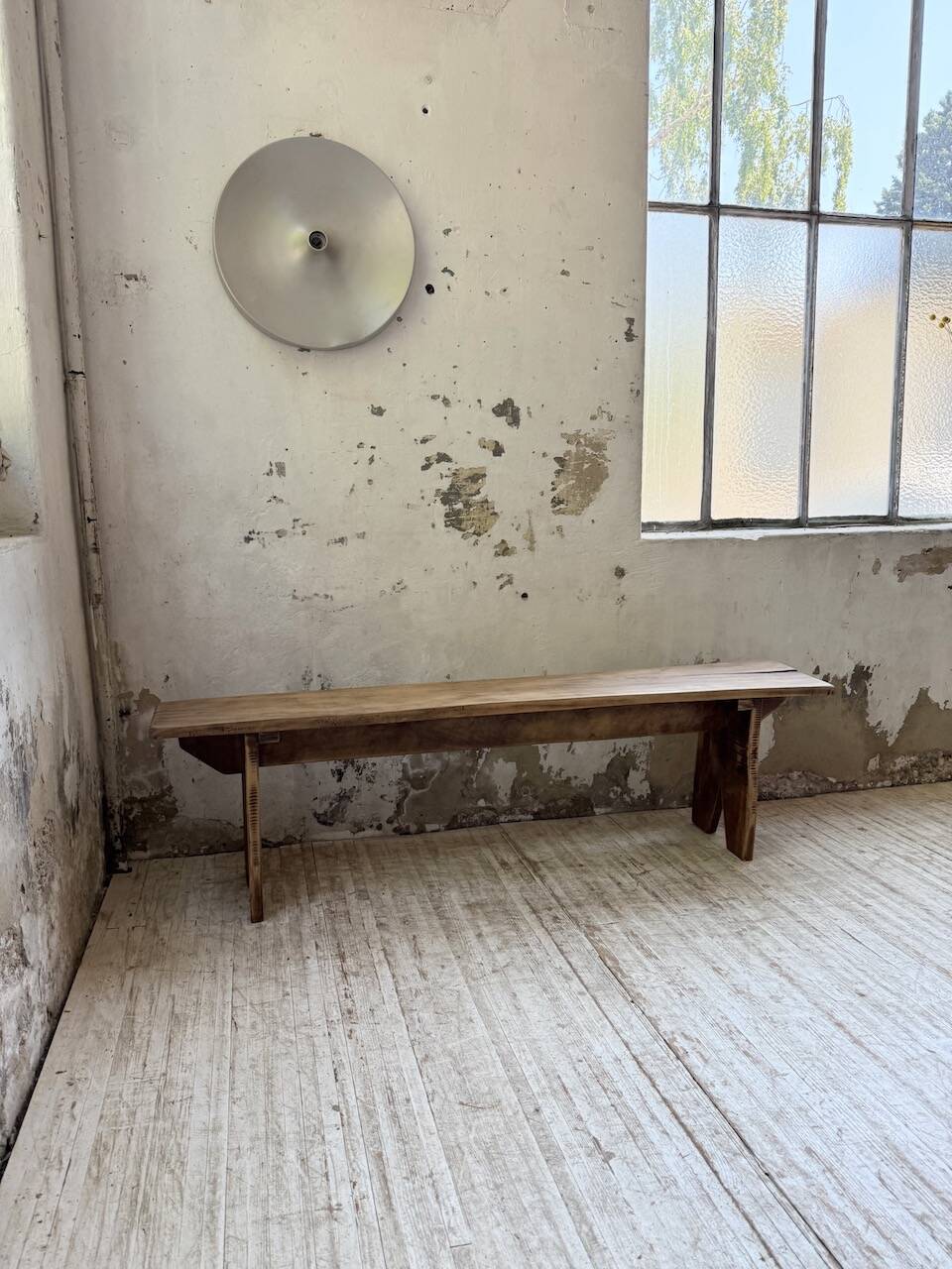 Paire de bancs de ferme en chêne