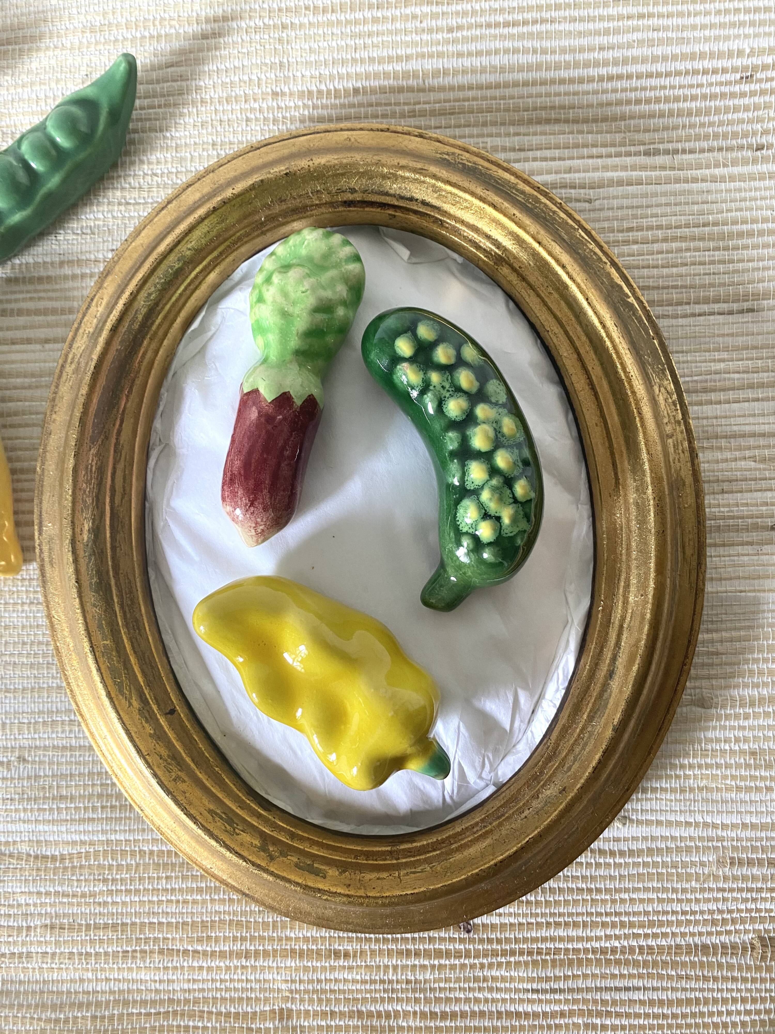Vegetable barbotine knife holder, 50s-60s