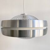 Vintage RAAK hanging lamp B-1044, aluminium and glass shade