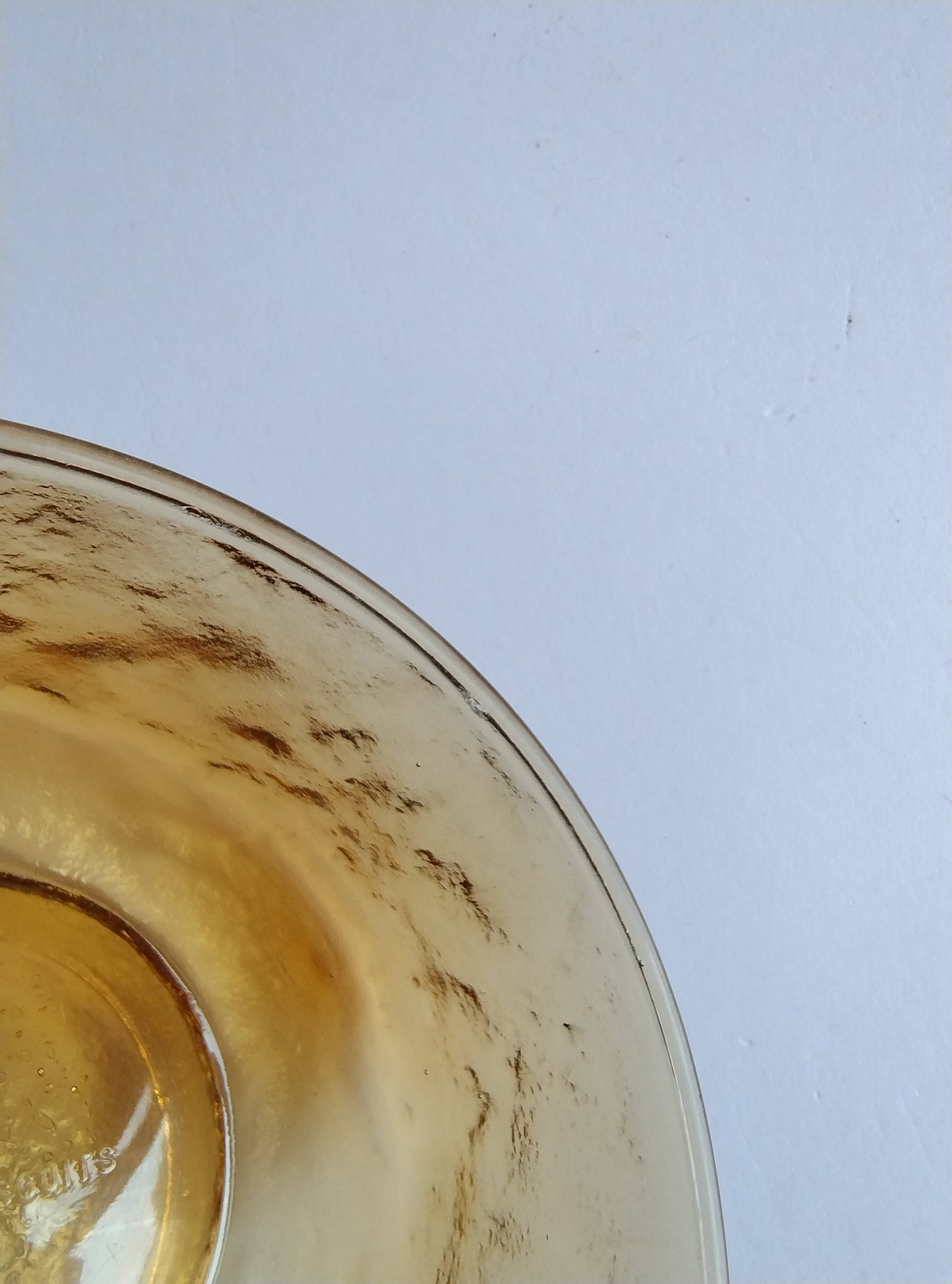 Set of 7 frosted amber cups l'alsacienne sierra biscuits