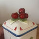 Set of 3 beautiful fruit barbotine pots by Villeroy and Boch.