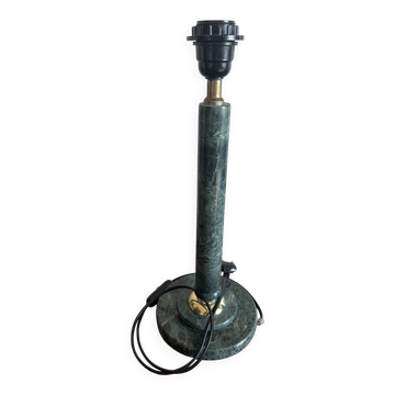 Pied de lampe en marbre vert