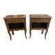 Pair of oak bedside tables with drawer and niche from the 1950s.