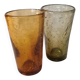 2 water glasses or blown cocktail glasses