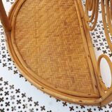 Rattan wall shelf