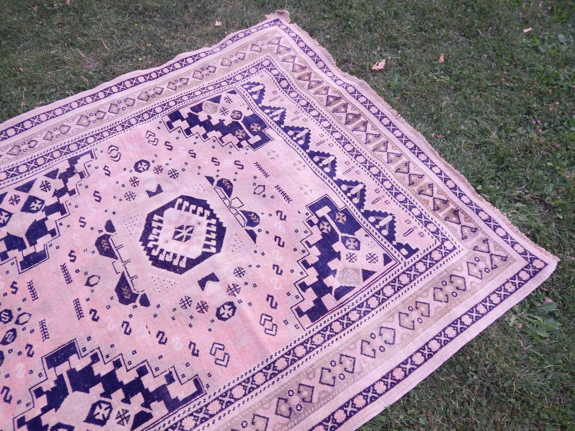 Vintage Turkish rug handmade 162x344 cm