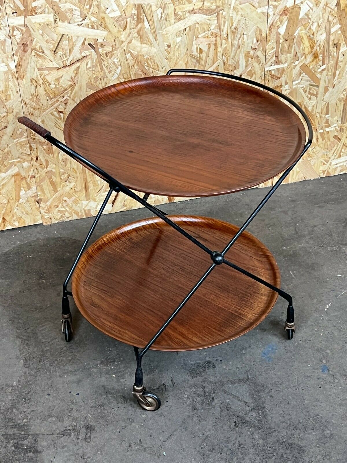 60s 70s teak serving trolley Jie Gantofta String Serving Trolley Sweden 60s