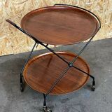 60s 70s teak serving trolley Jie Gantofta String Serving Trolley Sweden 60s
