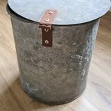 Old large zinc pot with lid / vintage Dimensions: 29x26