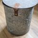 Old large zinc pot with lid / vintage Dimensions: 29x26