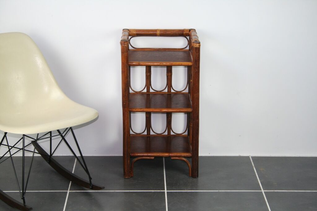 Vintage rattan shelf